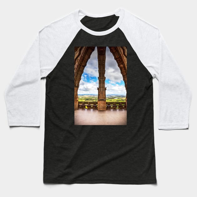 Stirling From The National Wallace Monument Baseball T-Shirt by tommysphotos